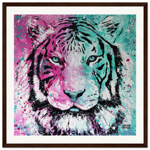 Load image into Gallery viewer, Pink Tiger Wooden Framed Print