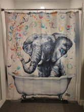 Load image into Gallery viewer, Blowing Bubbles Shower Curtain
