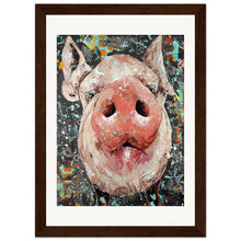 Load image into Gallery viewer, Oink Until Your Hearts Content Print Wooden Framed