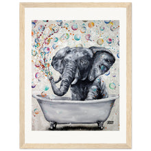 Load image into Gallery viewer, Blowing Bubbles Wooden Framed Print