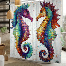 Load image into Gallery viewer, Under The Seahorse Shower Cuttain
