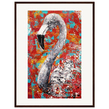 Load image into Gallery viewer, Red Flamingo Wooden Framed Print