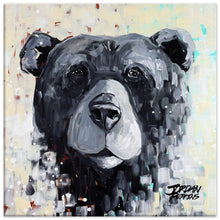 Load image into Gallery viewer, Black and White Bear Canvas Print