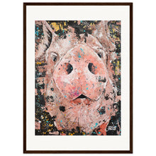 Load image into Gallery viewer, Piggy Smalls Print Wooden Framed