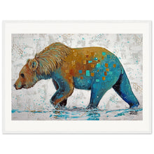 Load image into Gallery viewer, Blue Bottom Museum-Quality Matte Wooden Framed