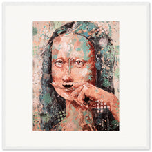 Load image into Gallery viewer, Mona Lisa With A MoustacheWooden Framed Print