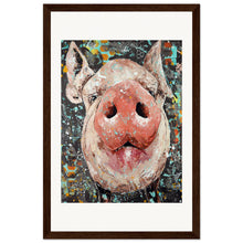 Load image into Gallery viewer, Oink Until Your Hearts Content Print Wooden Framed