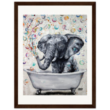 Load image into Gallery viewer, Blowing Bubbles Wooden Framed Print