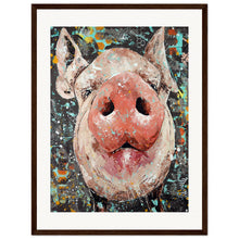 Load image into Gallery viewer, Oink Until Your Hearts Content Print Wooden Framed