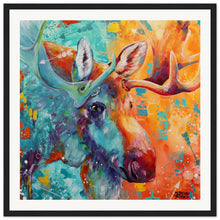 Load image into Gallery viewer, Cosmic Moose Wooden Framed Print