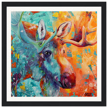 Load image into Gallery viewer, Cosmic Moose Wooden Framed Print