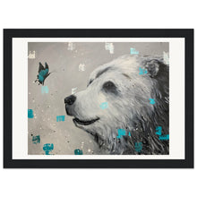 Load image into Gallery viewer, Bear and Butterfly Print Wooden Framed