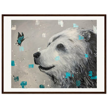 Load image into Gallery viewer, Bear and Butterfly Print Wooden Framed