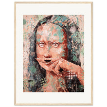 Load image into Gallery viewer, Mona Lisa With A MoustacheWooden Framed Print