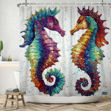 Load image into Gallery viewer, Under The Seahorse Shower Cuttain