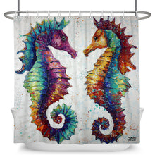 Load image into Gallery viewer, Under The Seahorse Shower Cuttain