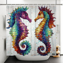 Load image into Gallery viewer, Under The Seahorse Shower Cuttain
