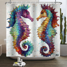Load image into Gallery viewer, Under The Seahorse Shower Cuttain