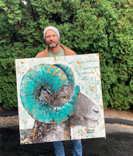 Load image into Gallery viewer, Emerald and Gold Big Horn sold