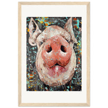 Load image into Gallery viewer, Oink Until Your Hearts Content Print Wooden Framed