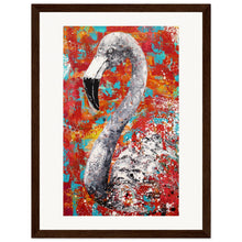 Load image into Gallery viewer, Red Flamingo Wooden Framed Print