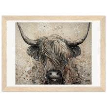 Load image into Gallery viewer, Highland Cow Wooden Framed Print