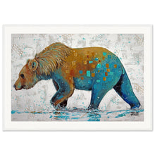 Load image into Gallery viewer, Blue Bottom Museum-Quality Matte Wooden Framed