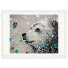 Load image into Gallery viewer, Bear and Butterfly Print Wooden Framed