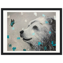 Load image into Gallery viewer, Bear and Butterfly Print Wooden Framed