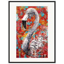Load image into Gallery viewer, Red Flamingo Wooden Framed Print