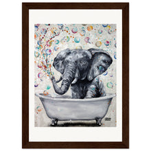 Load image into Gallery viewer, Blowing Bubbles Wooden Framed Print
