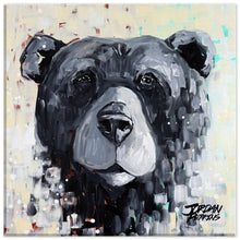 Load image into Gallery viewer, Black and White Bear Canvas Print