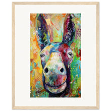Load image into Gallery viewer, Two Jackasses Staring At Each Other Wooden Framed Print