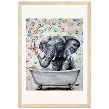 Load image into Gallery viewer, Blowing Bubbles Wooden Framed Print