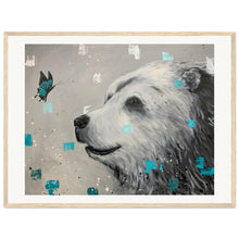 Load image into Gallery viewer, Bear and Butterfly Print Wooden Framed