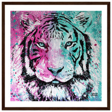 Load image into Gallery viewer, Pink Tiger Wooden Framed Print