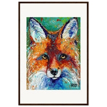 Load image into Gallery viewer, Friendly Fox Print Wooden Framed