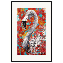 Load image into Gallery viewer, Red Flamingo Wooden Framed Print