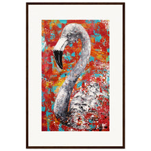 Load image into Gallery viewer, Red Flamingo Wooden Framed Print