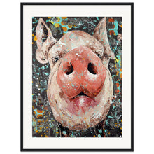 Load image into Gallery viewer, Oink Until Your Hearts Content Print Wooden Framed