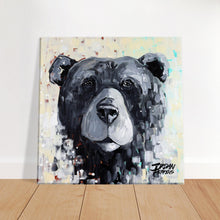 Load image into Gallery viewer, Black and White Bear Canvas Print