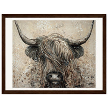 Load image into Gallery viewer, Highland Cow Wooden Framed Print