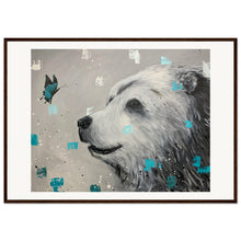Load image into Gallery viewer, Bear and Butterfly Print Wooden Framed