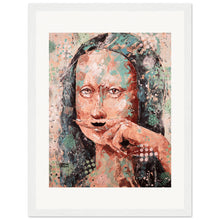 Load image into Gallery viewer, Mona Lisa With A MoustacheWooden Framed Print