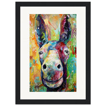 Load image into Gallery viewer, Two Jackasses Staring At Each Other Wooden Framed Print