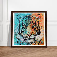 Load image into Gallery viewer, Two Toned Print Wooden Framed