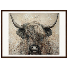 Load image into Gallery viewer, Highland Cow Wooden Framed Print