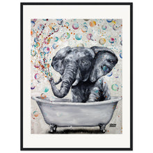 Load image into Gallery viewer, Blowing Bubbles Wooden Framed Print
