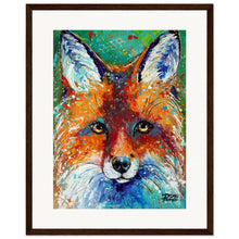 Load image into Gallery viewer, Friendly Fox Print Wooden Framed