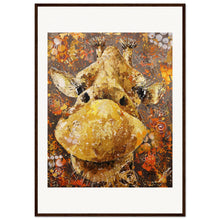Load image into Gallery viewer, Long Neck, Long Lashes Museum-Quality Wooden Framed Print